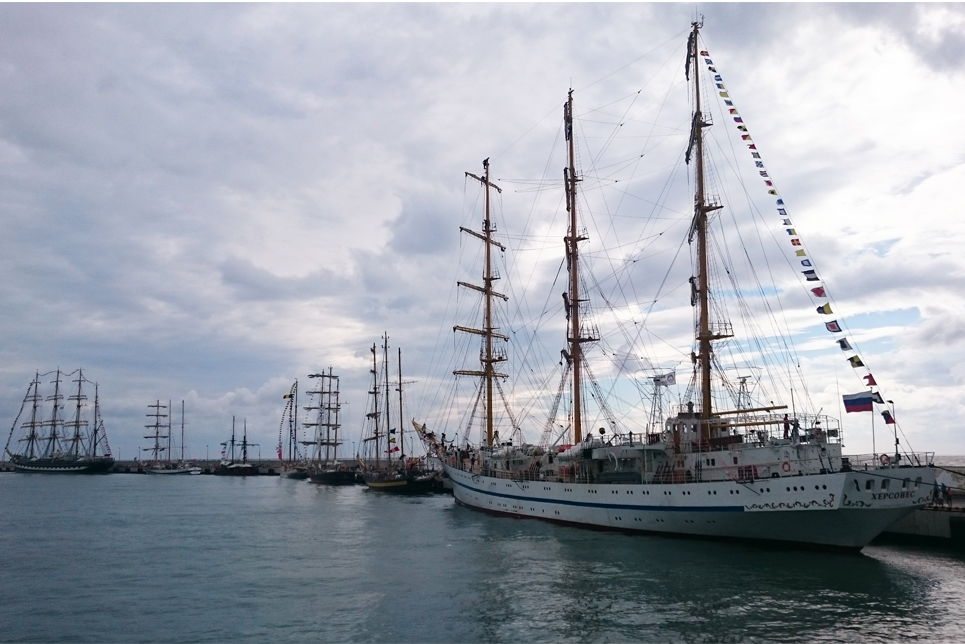 The Tall Ships fleet on day one in Sochi