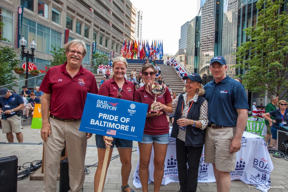 Pride of Baltimore II at the Boston prize-giving.